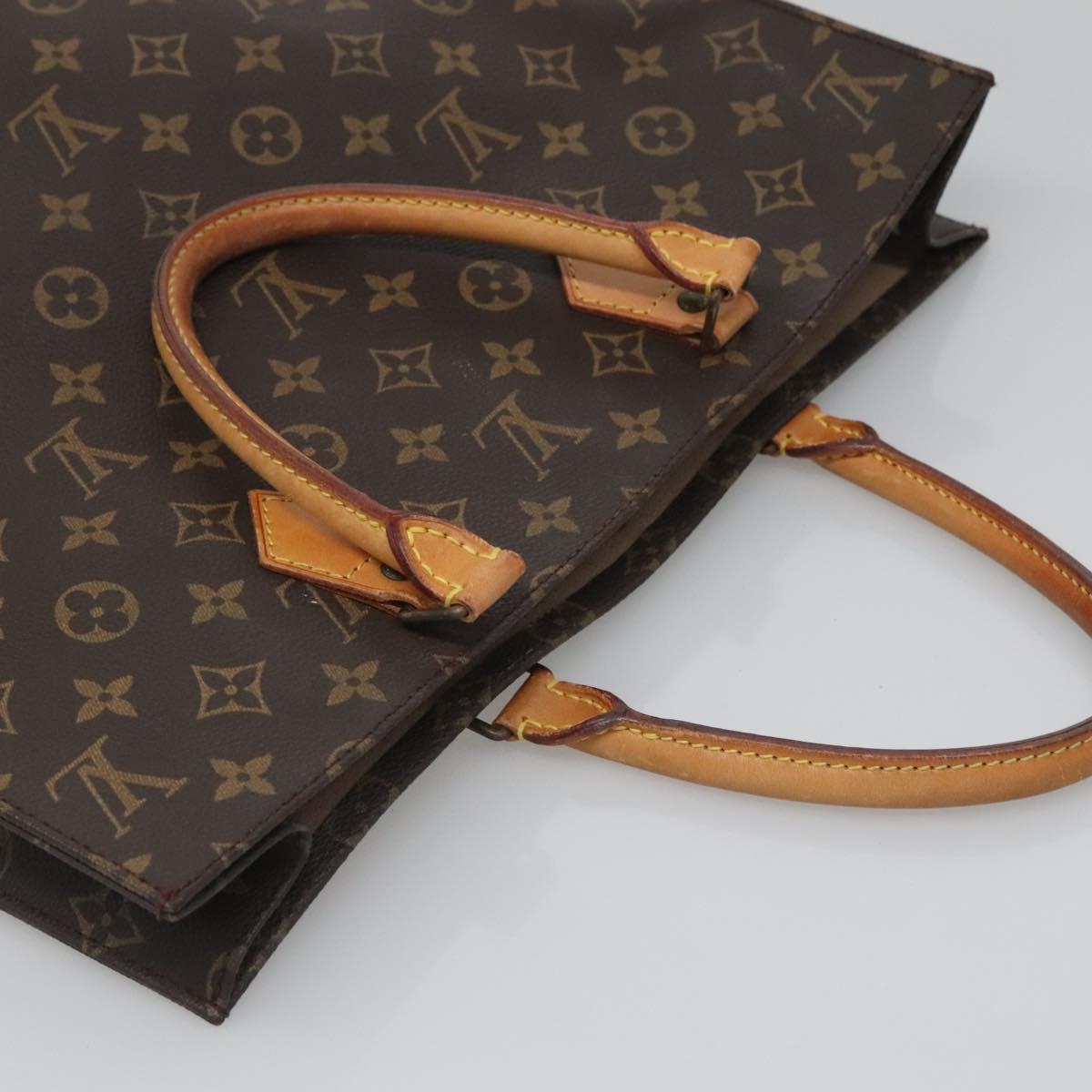 LOUIS VUITTON Monogram Sac Plat Hand Bag M51140 LV Auth bs25201