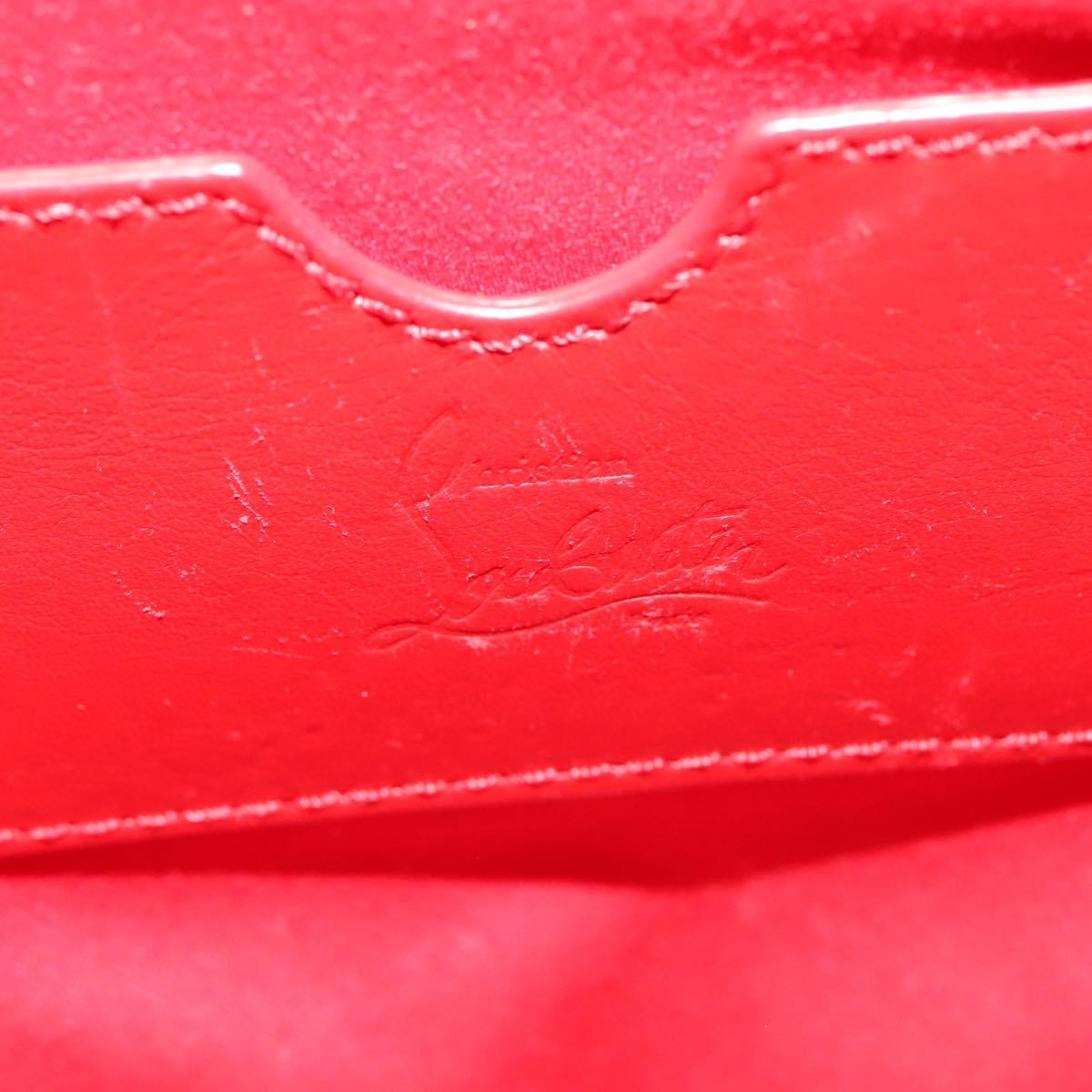 Christian Louboutin Backpack Leather Black Silver Auth bs25217