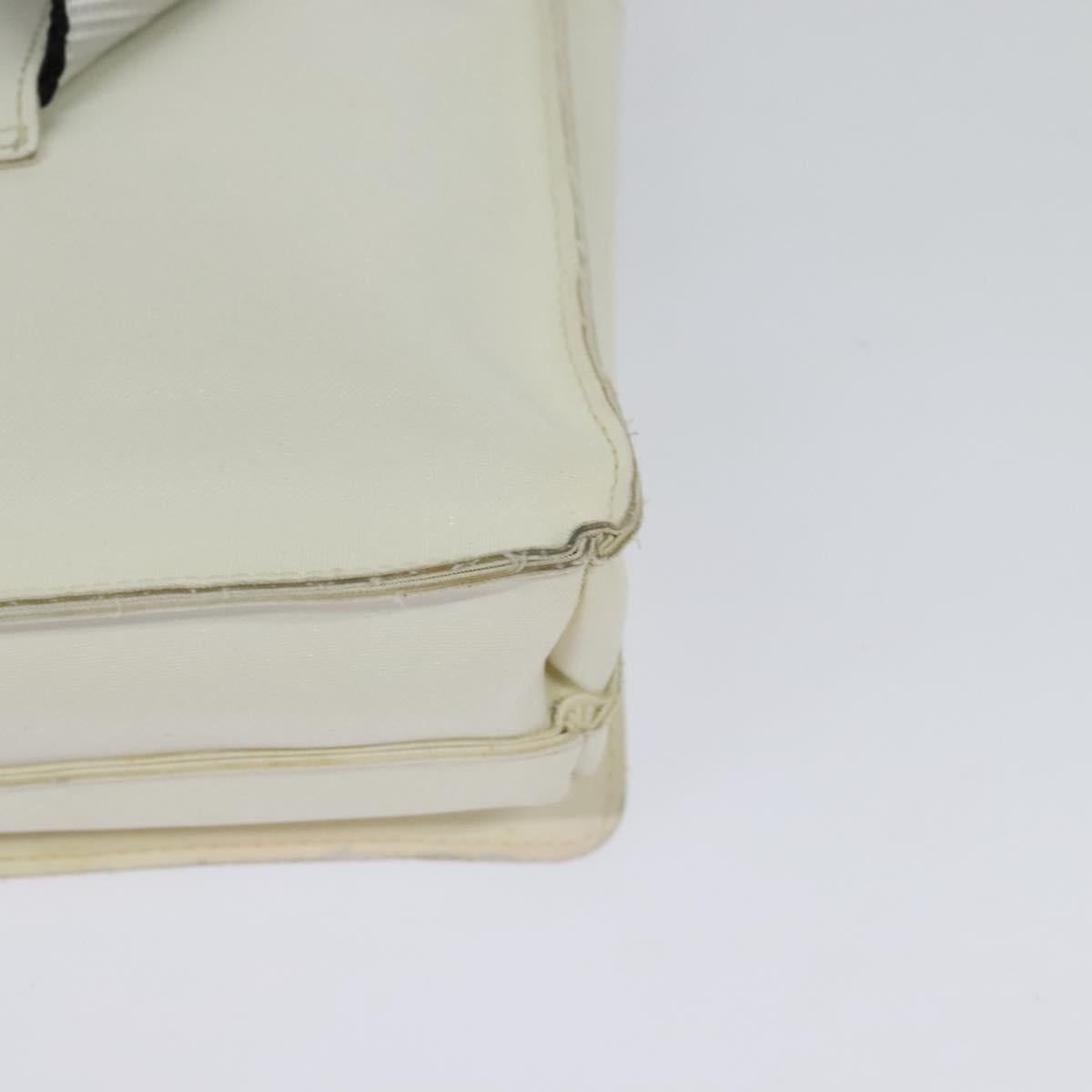 CHANEL Waist Bag Nylon White CC Auth bs25229