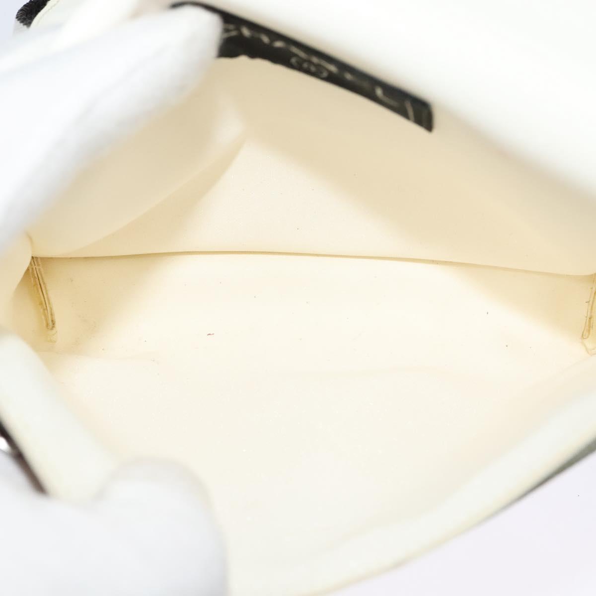 CHANEL Waist Bag Nylon White CC Auth bs25229