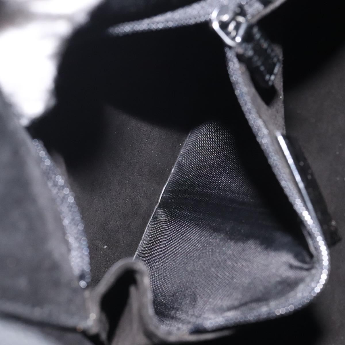 GUCCI GG Canvas Shoulder Bag Black Silver 001 3738 001998 Auth bs25242