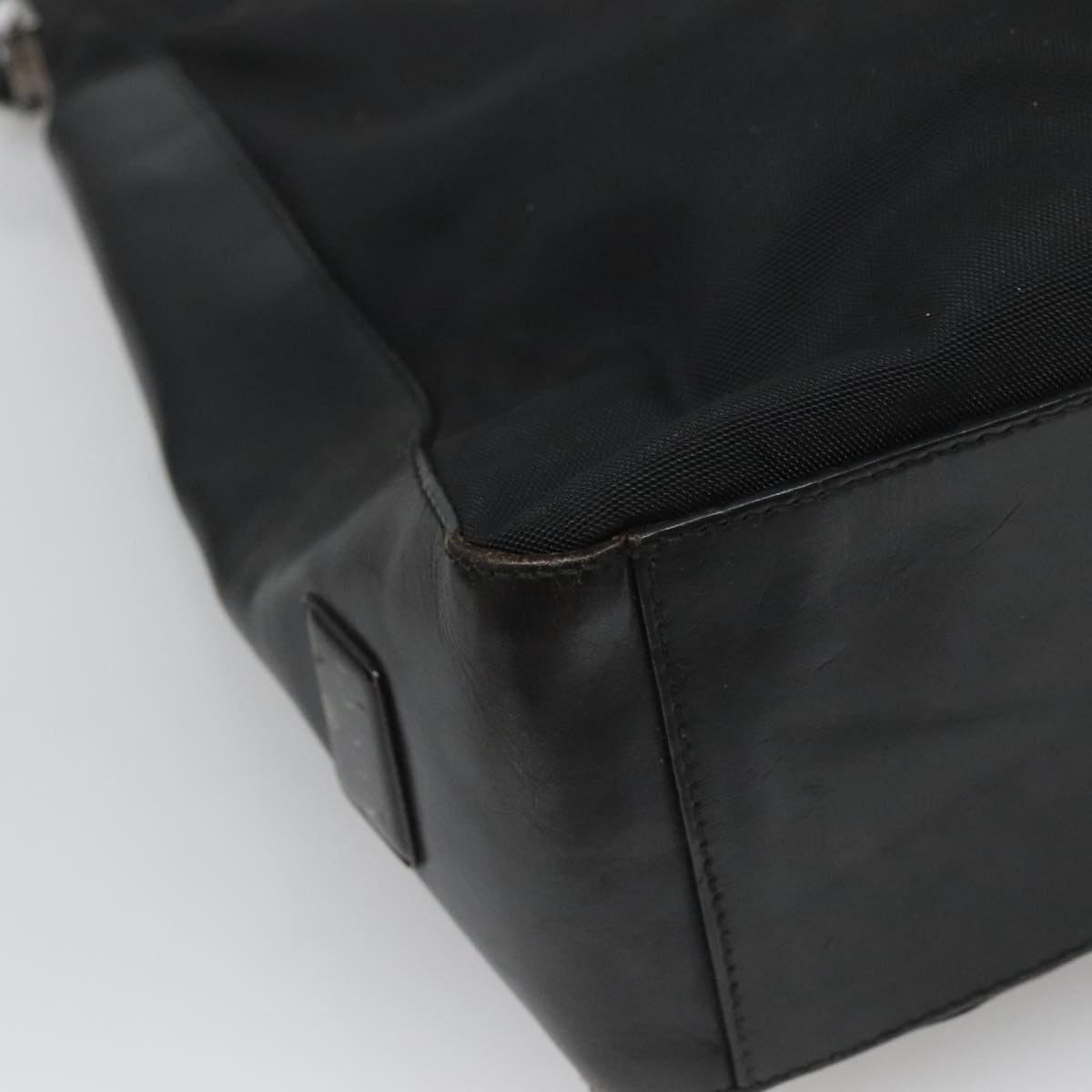 GUCCI Shoulder Bag Nylon Black Silver 001 3770 002122 Auth bs25244