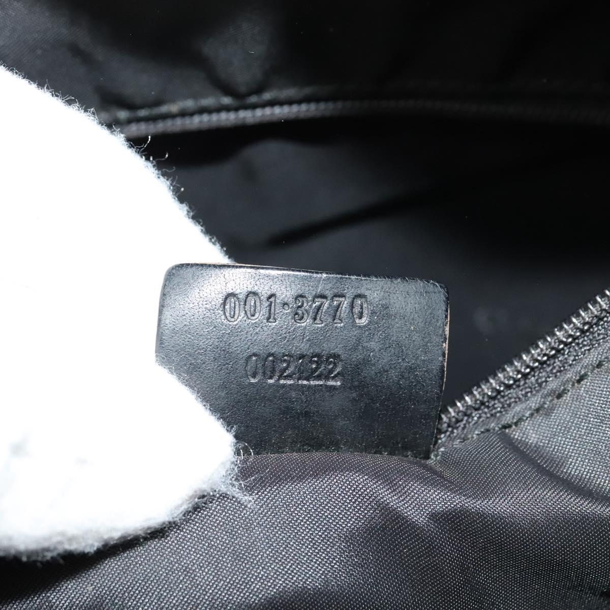 GUCCI Shoulder Bag Nylon Black Silver 001 3770 002122 Auth bs25244