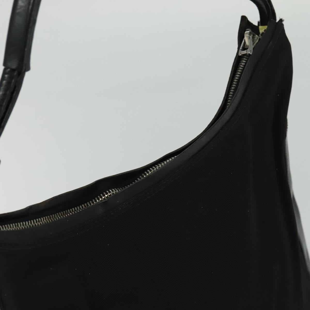 GUCCI Shoulder Bag Nylon Black Silver 001 3770 002122 Auth bs25244