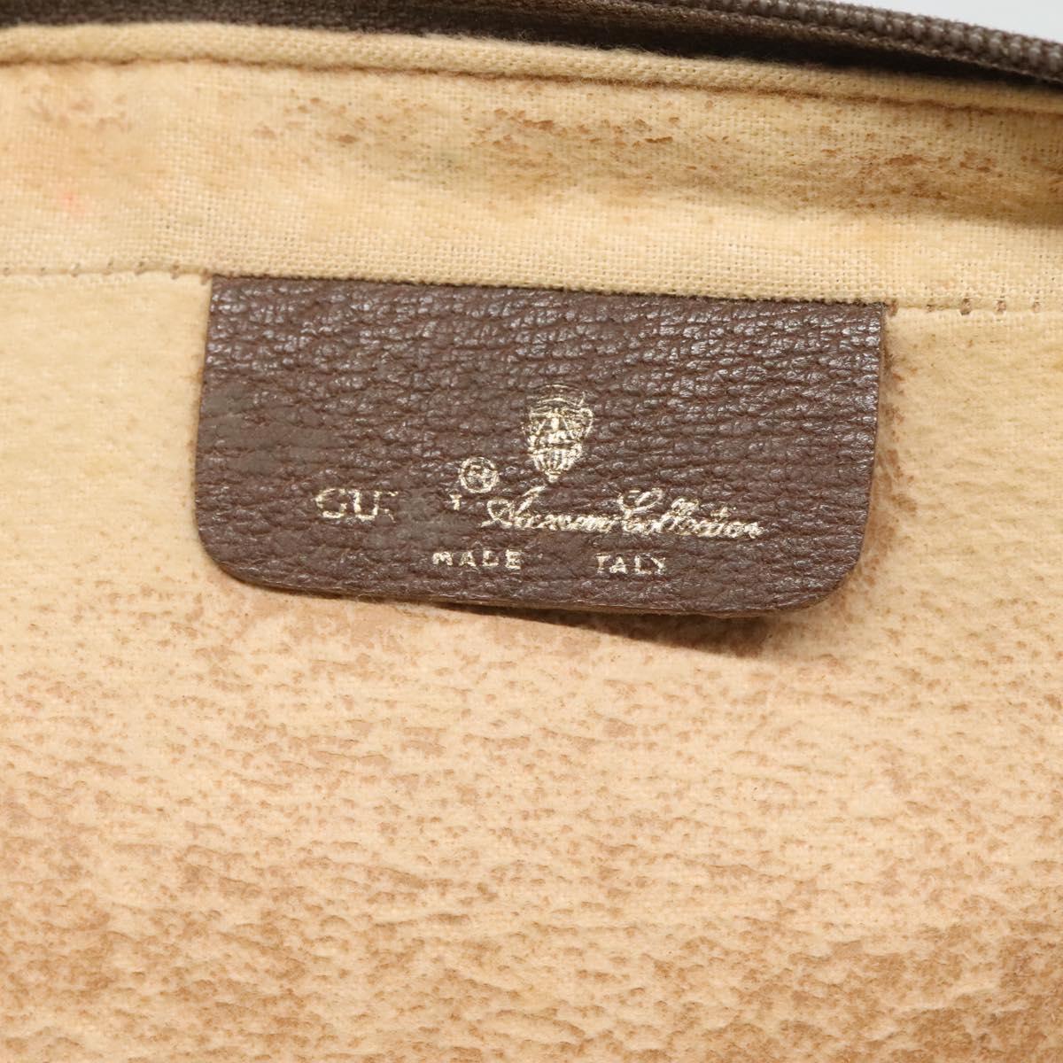 GUCCI GG Supreme Clutch Bag PVC Leather Beige Gold 156 01 053 Auth bs25246