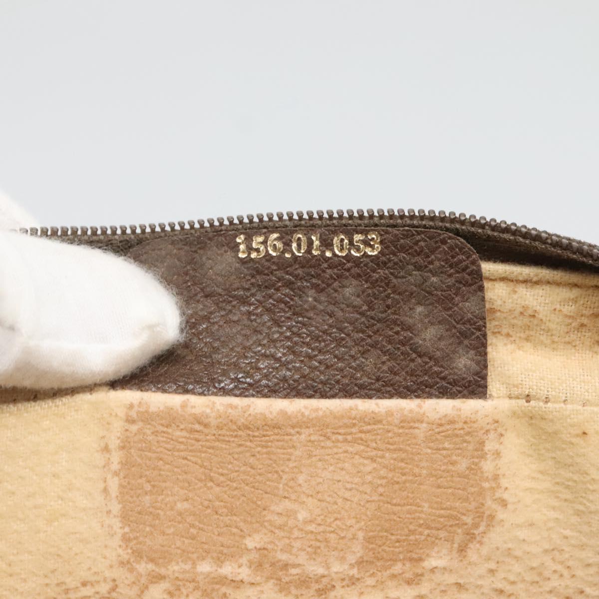 GUCCI GG Supreme Clutch Bag PVC Leather Beige Gold 156 01 053 Auth bs25246