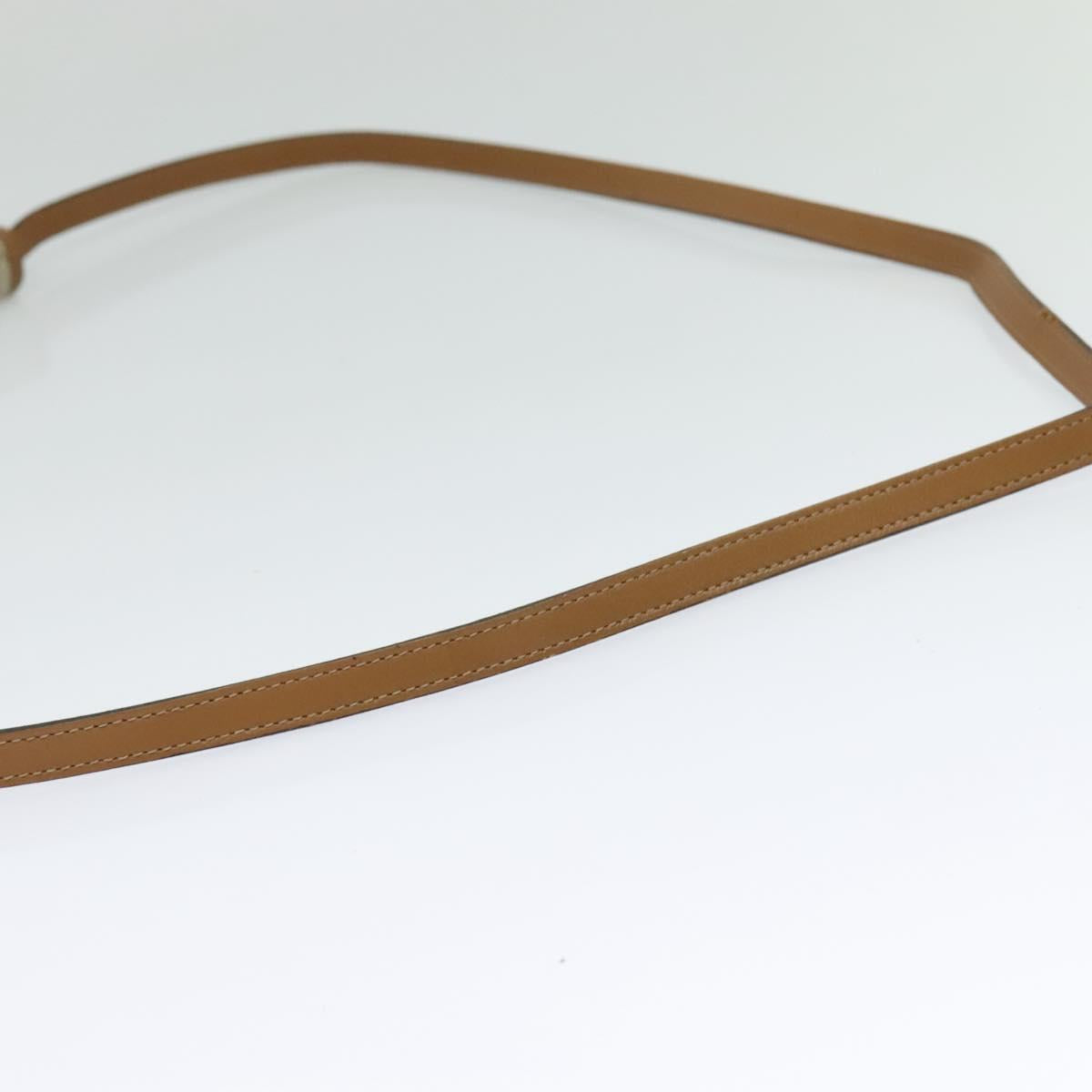 Christian Dior Honeycomb Canvas Shoulder Bag PVC Leather Beige Gold Auth bs25264