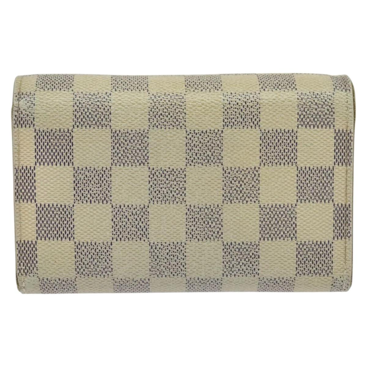 LOUIS VUITTON Damier Azur Portefeuille Alexandra Wallet N63068 LV Auth bs25268