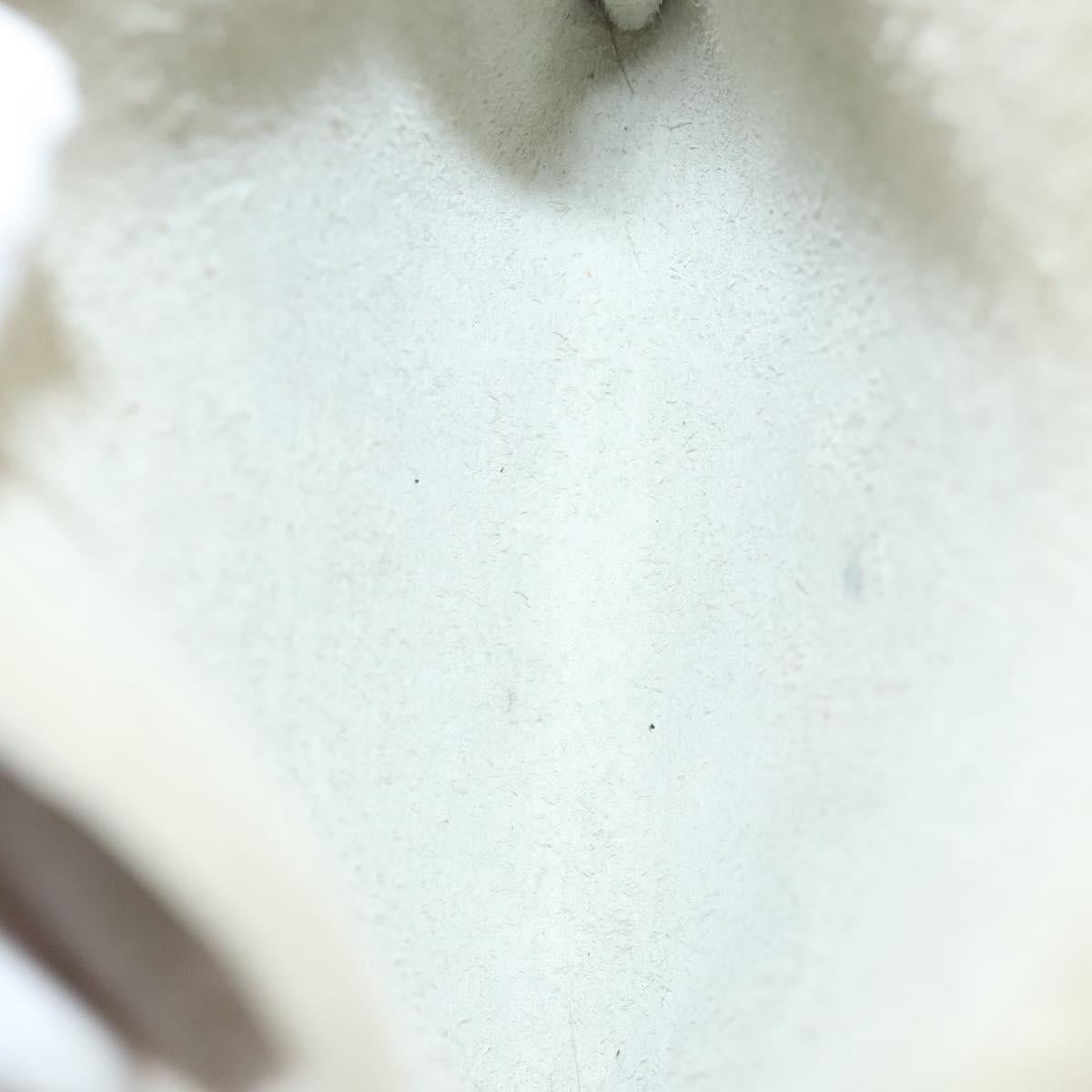 HERMES Omenitu Shoulder Bag Leather White Auth bs25279