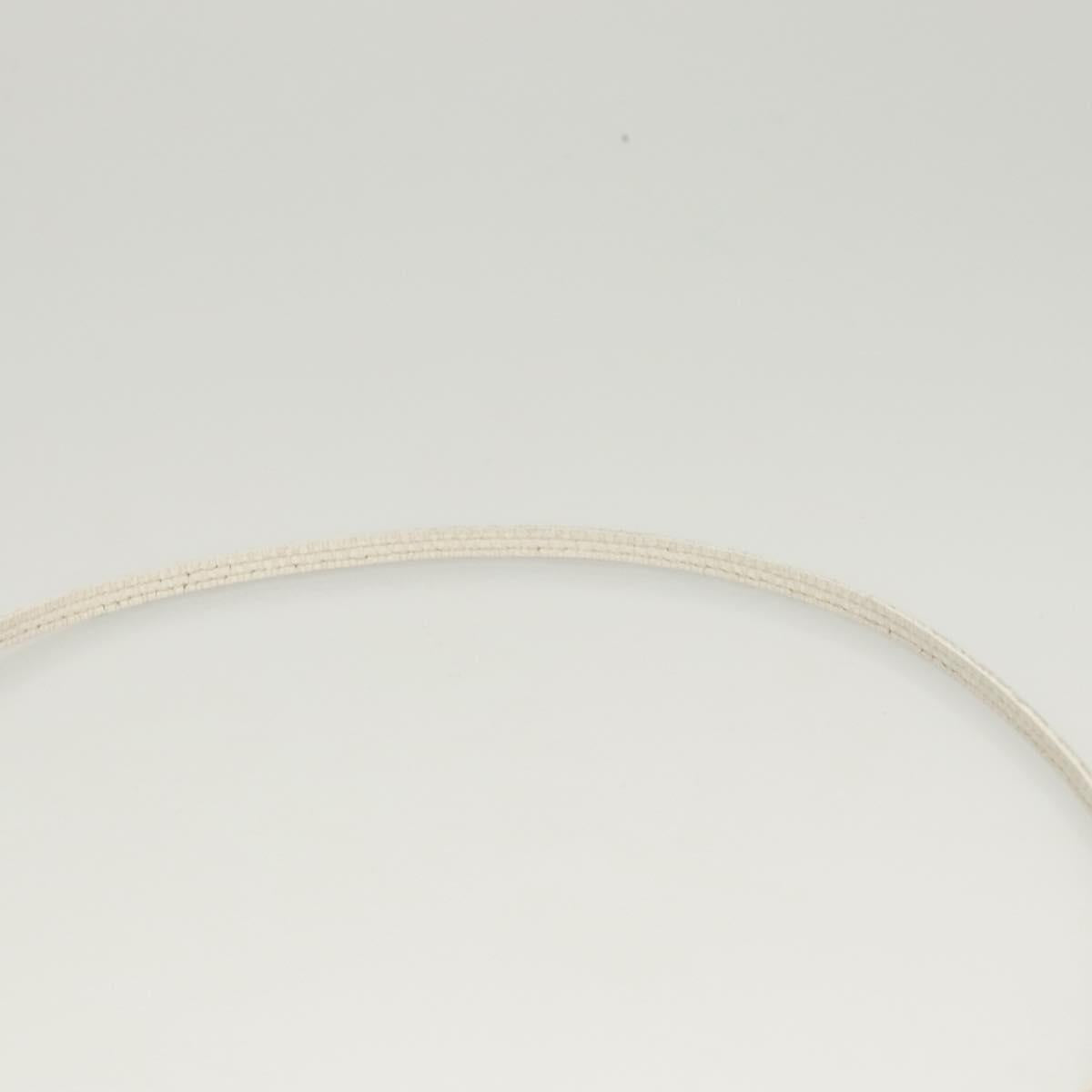 HERMES Omenitu Shoulder Bag Leather White Auth bs25279