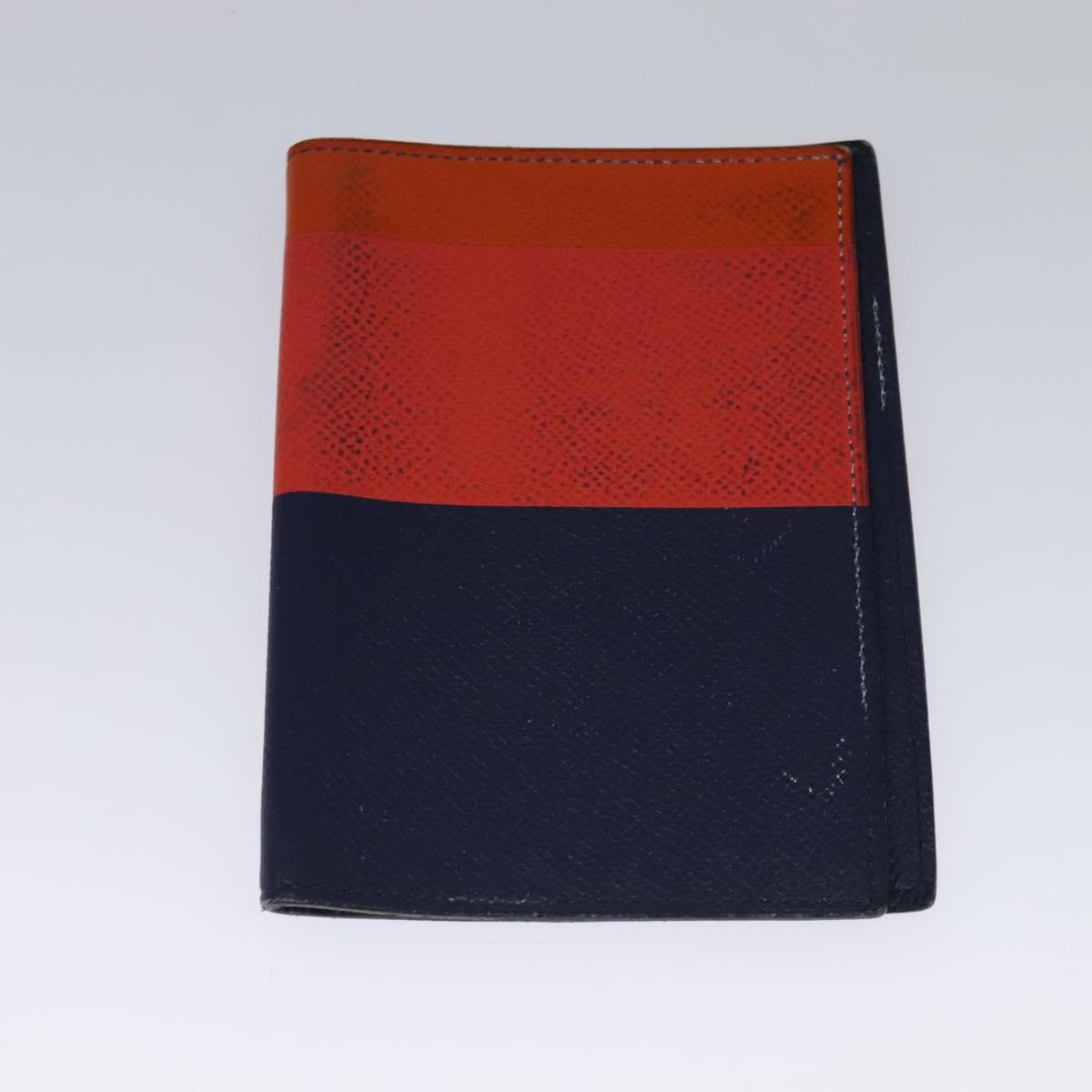 HERMES Day Planner Cover & Key Holder Leather 2Set Orange Brown Auth bs25280