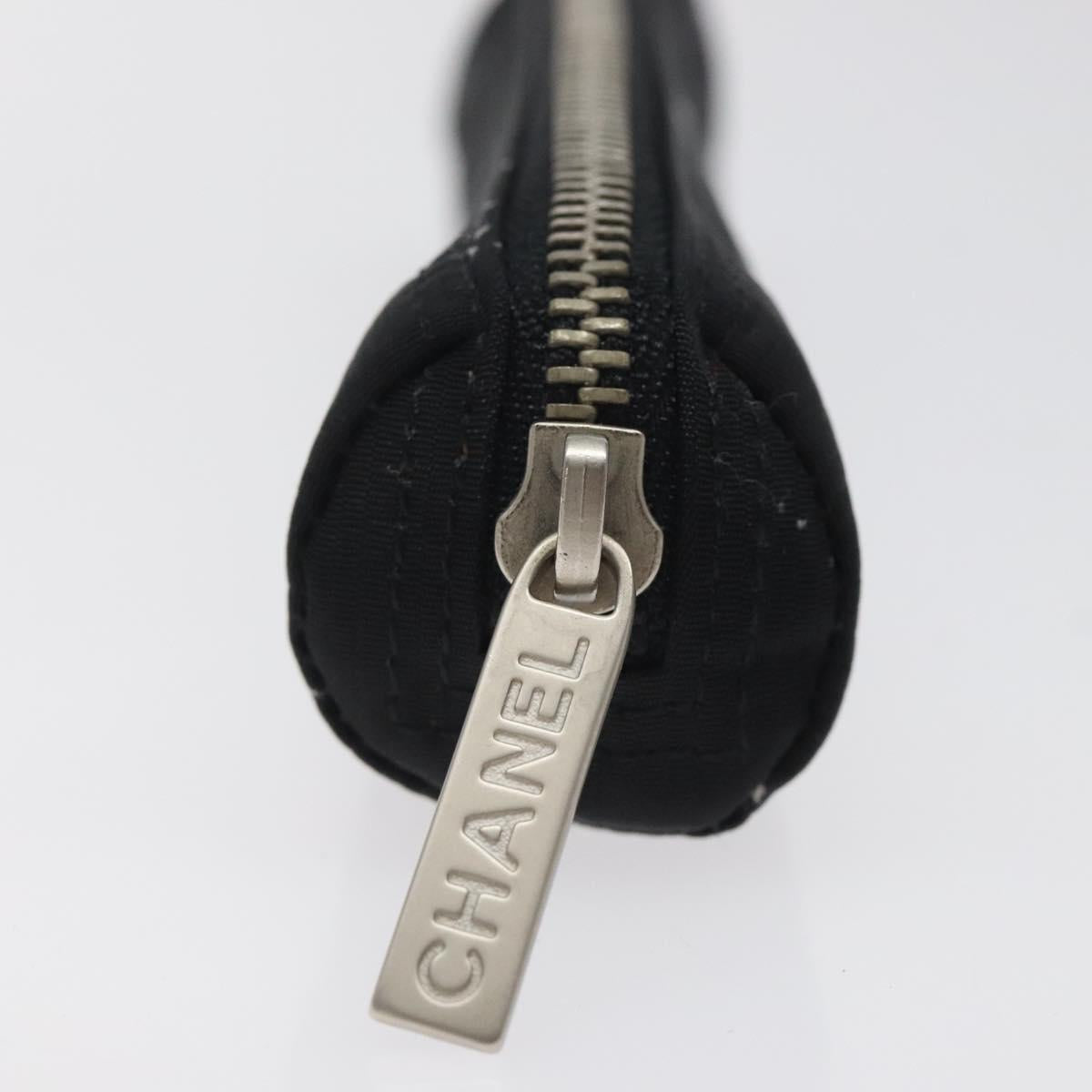 CHANEL Sunglass Case Pen Case Nylon Black CC Auth bs25281