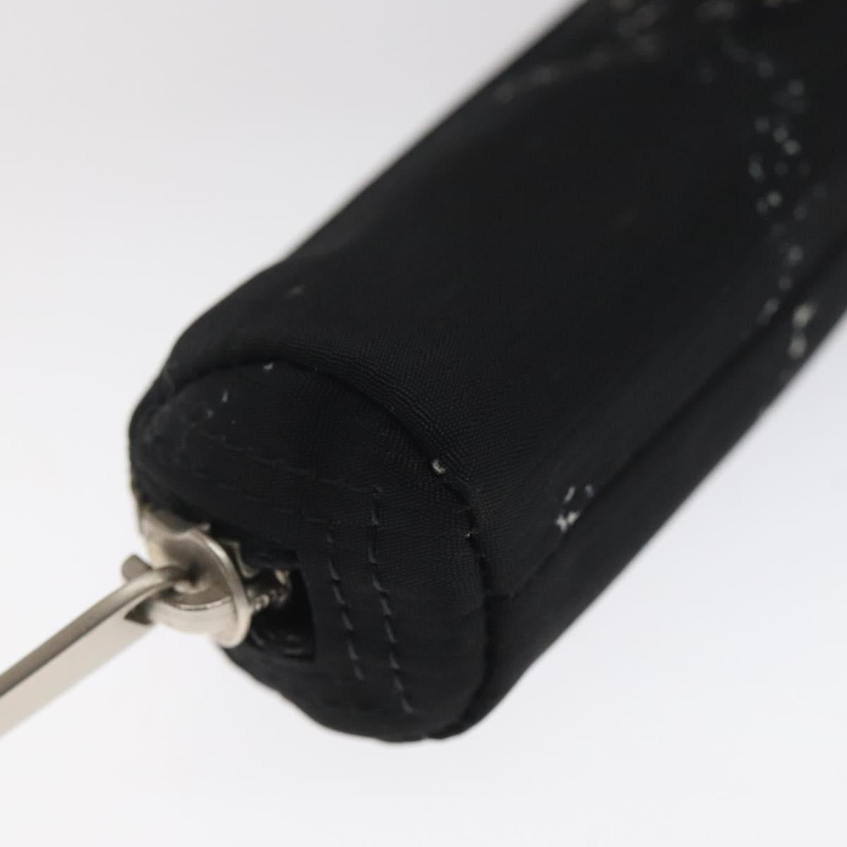 CHANEL Sunglass Case Pen Case Nylon Black CC Auth bs25281