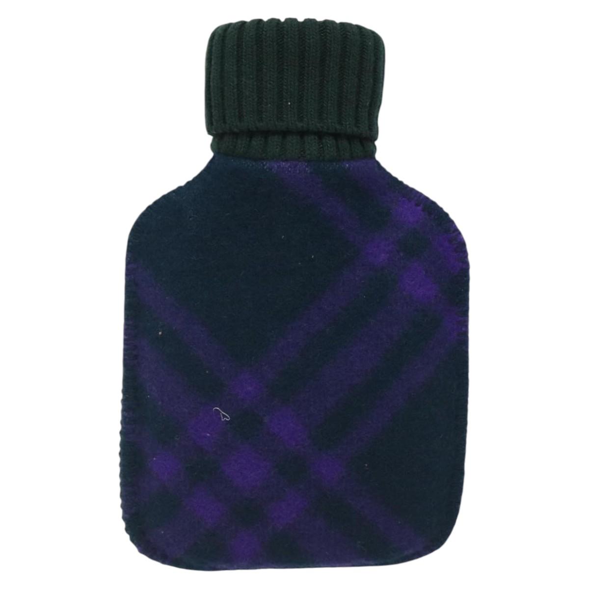 BURBERRY Nova Check Hot Water Bottle Cotton Purple Auth bs25282