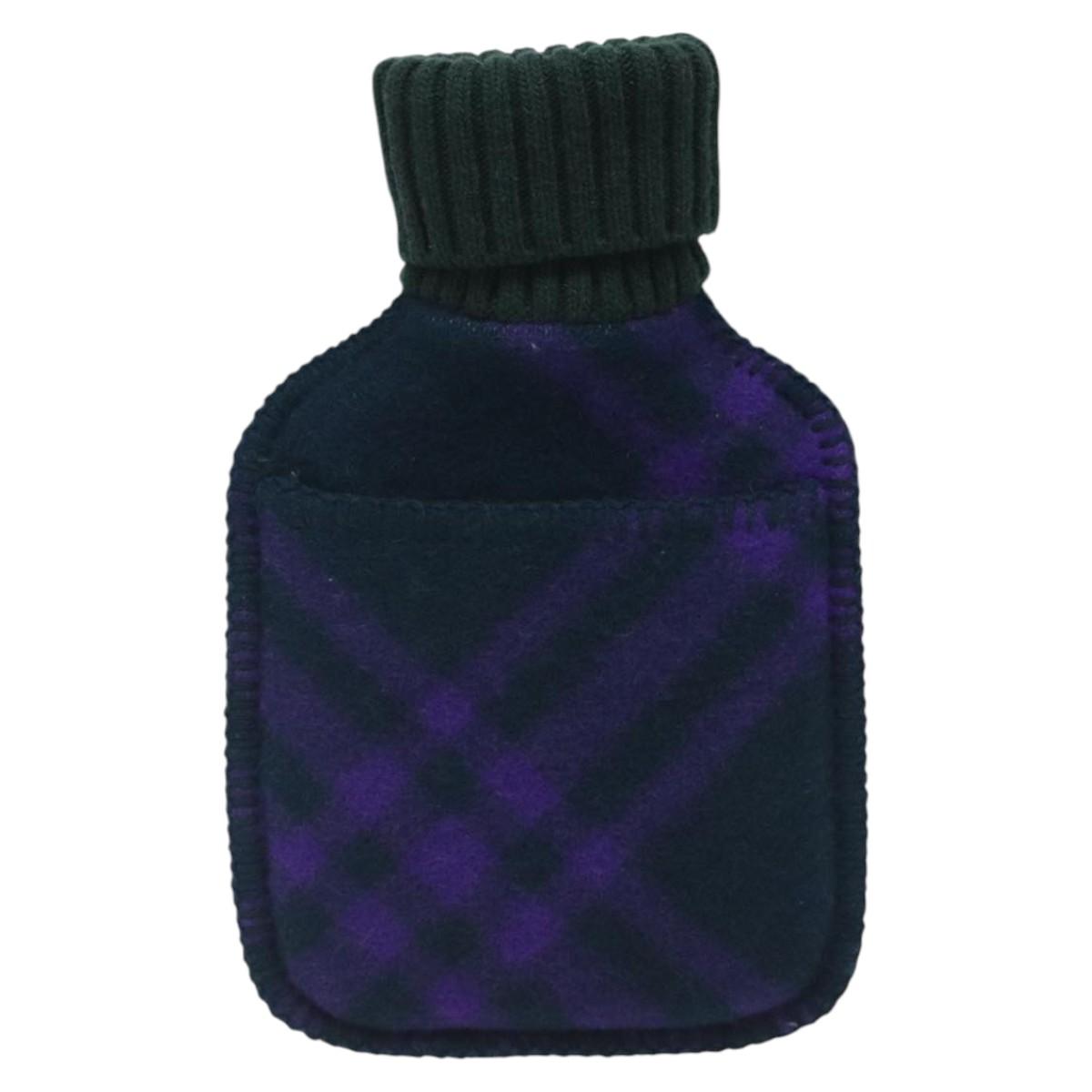 BURBERRY Nova Check Hot Water Bottle Cotton Purple Auth bs25282
