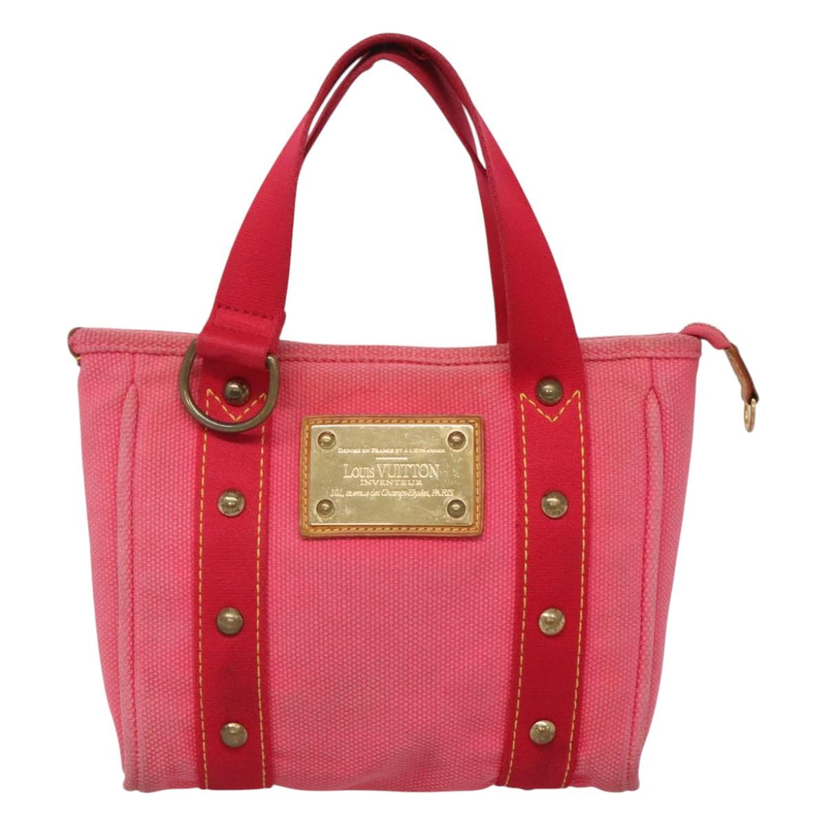 LOUIS VUITTON Antigua Cabas PM Hand Bag Rouge Pink M40088 LV Auth bs25294