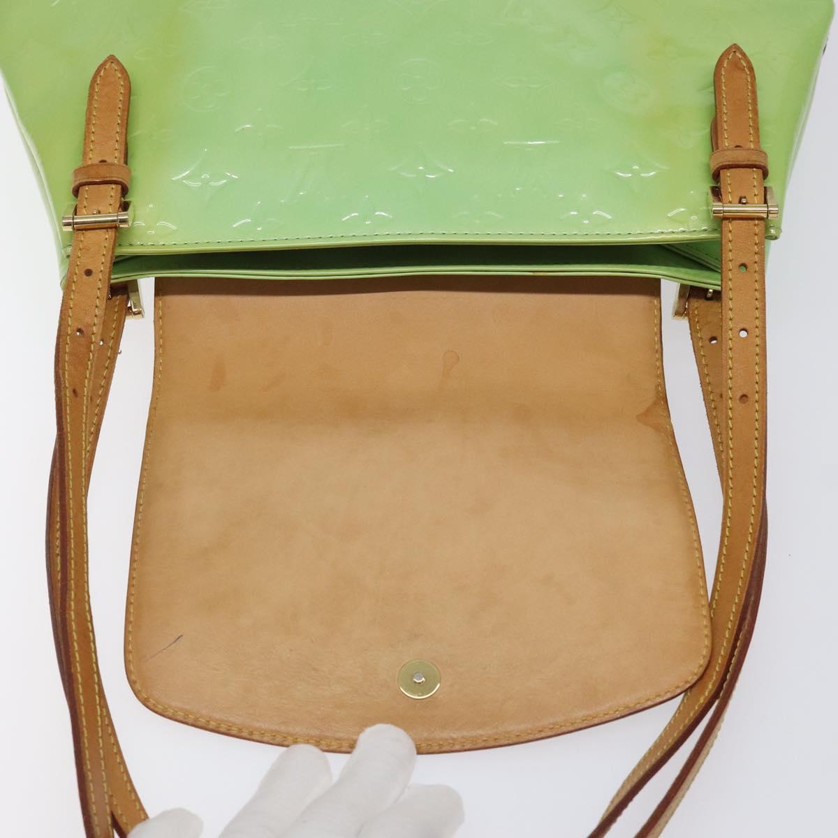 LOUIS VUITTON Monogram Vernis Biscayne Bay GM Bag Peppermint LV Auth bs25295