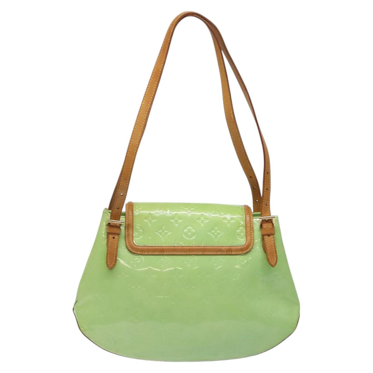 LOUIS VUITTON Monogram Vernis Biscayne Bay GM Bag Peppermint LV Auth bs25295