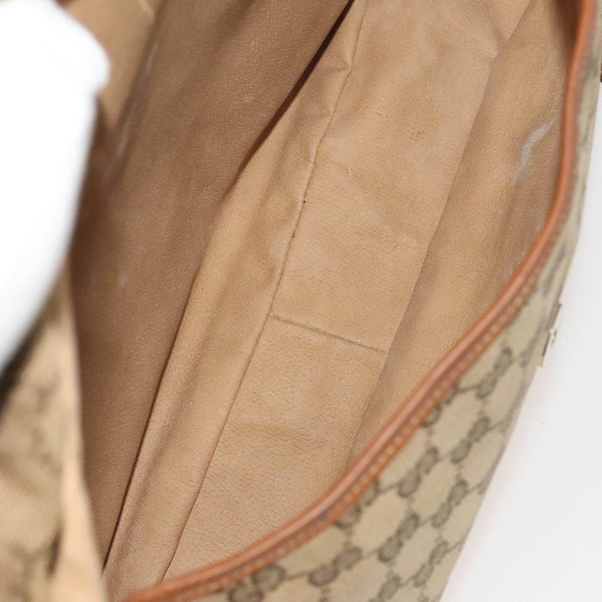 GUCCI GG Canvas Shoulder Bag Beige Gold Auth bs25338