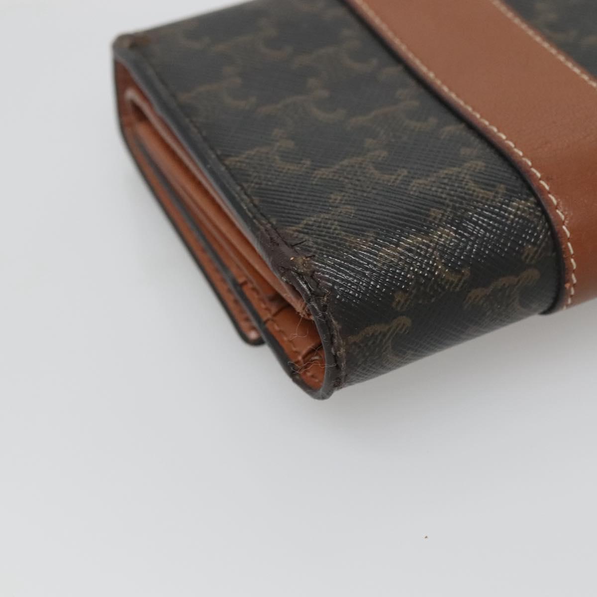 CELINE Triomphe Wallet PVC Brown Auth bs25348