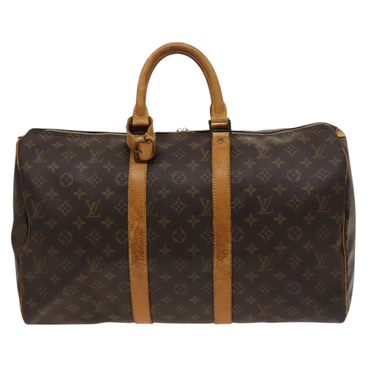 LOUIS VUITTON Monogram Keepall 45 Boston Bag M41428 LV Auth bs25353