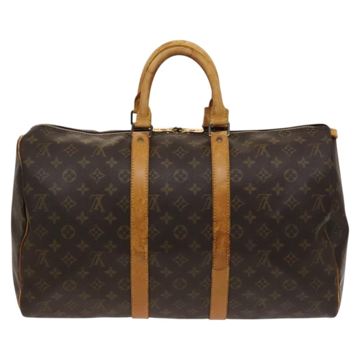 LOUIS VUITTON Monogram Keepall 45 Boston Bag M41428 LV Auth bs25353