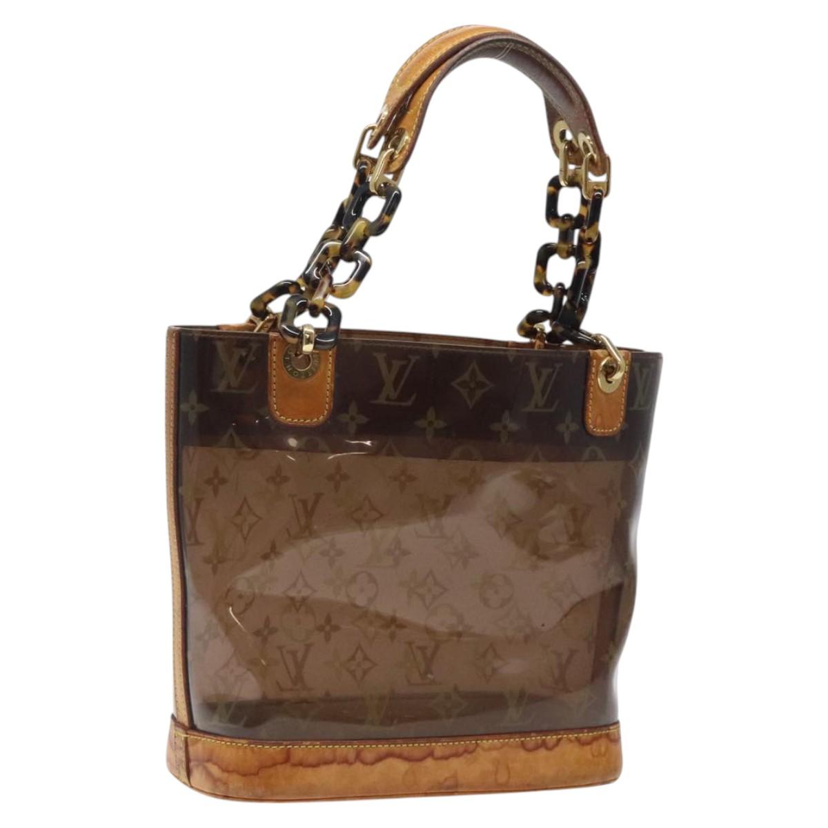 LOUIS VUITTON Monogram Vinyl Cava Amble PM Tote Bag Brown M92502 LV Auth bs25358