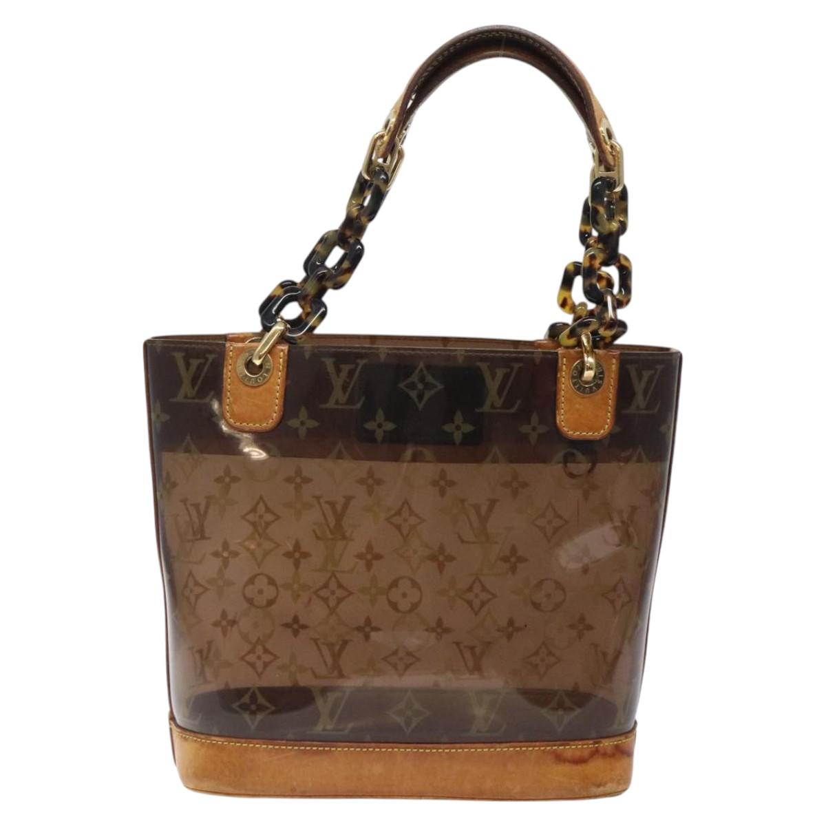 LOUIS VUITTON Monogram Vinyl Cava Amble PM Tote Bag Brown M92502 LV Auth bs25358