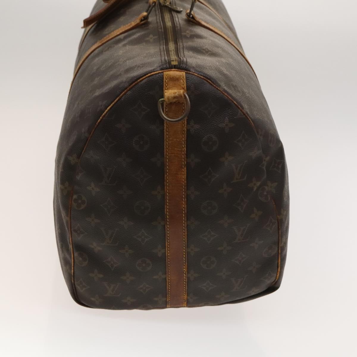 LOUIS VUITTON Monogram Keepall Bandouliere 60 Boston Bag M41412 LV Auth bs25364
