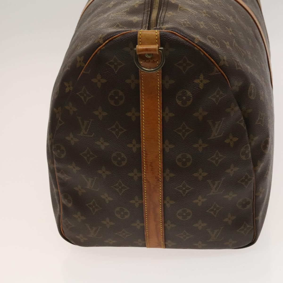 LOUIS VUITTON Monogram Keepall Bandouliere 60 Boston Bag M41412 LV Auth bs25365