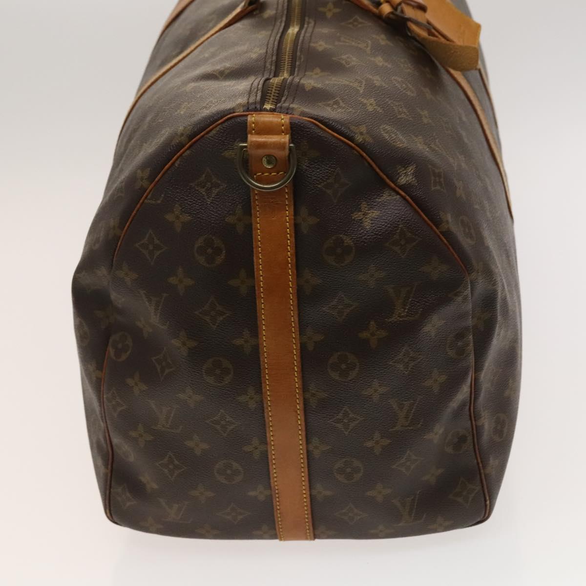 LOUIS VUITTON Monogram Keepall Bandouliere 60 Boston Bag M41412 LV Auth bs25365