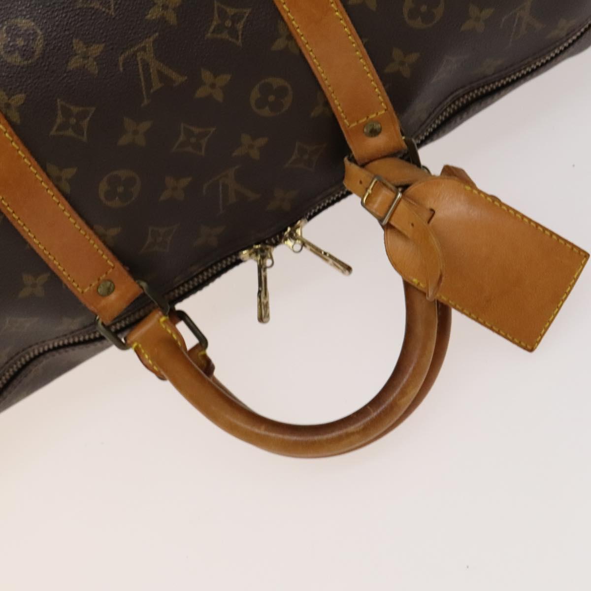 LOUIS VUITTON Monogram Keepall Bandouliere 60 Boston Bag M41412 LV Auth bs25365