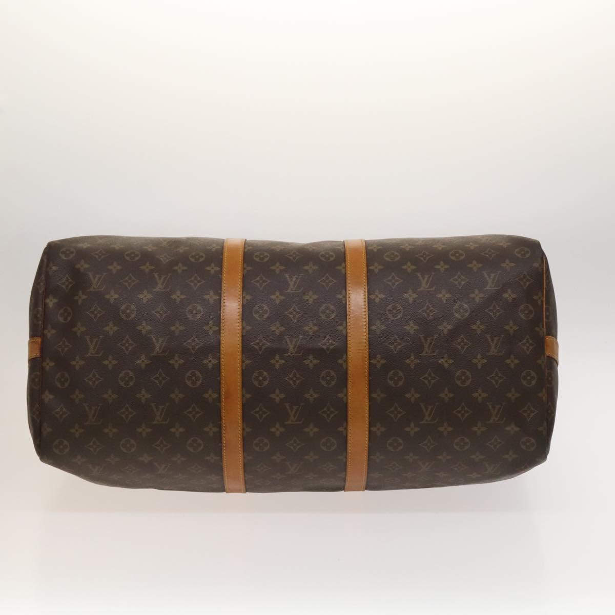LOUIS VUITTON Monogram Keepall Bandouliere 60 Boston Bag M41412 LV Auth bs25365