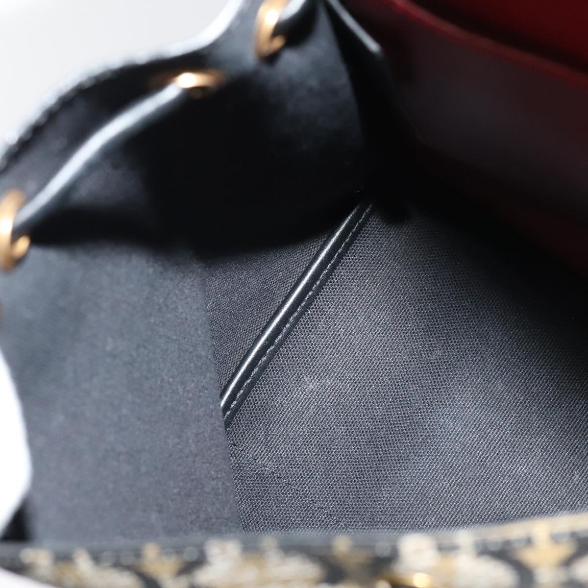 Salvatore Ferragamo Gancini Backpack PVC Leather Beige Gold Auth bs25390