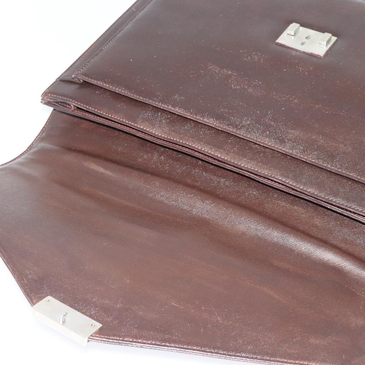 BURBERRY Business Bag Leather Brown Auth bs25430