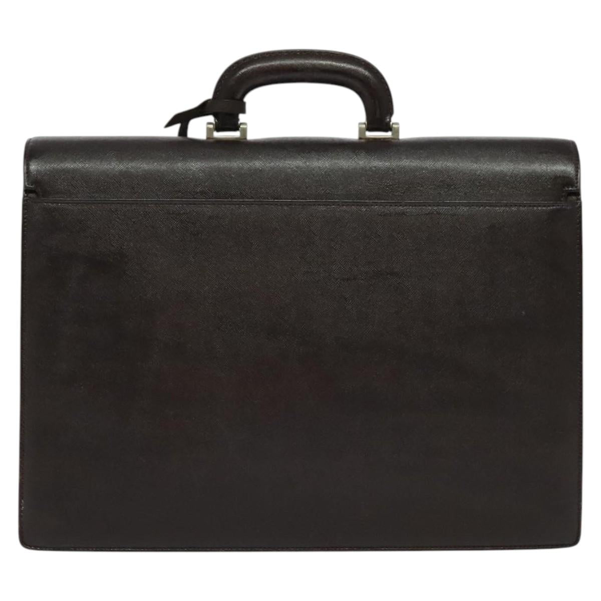 BURBERRY Business Bag Leather Brown Auth bs25430