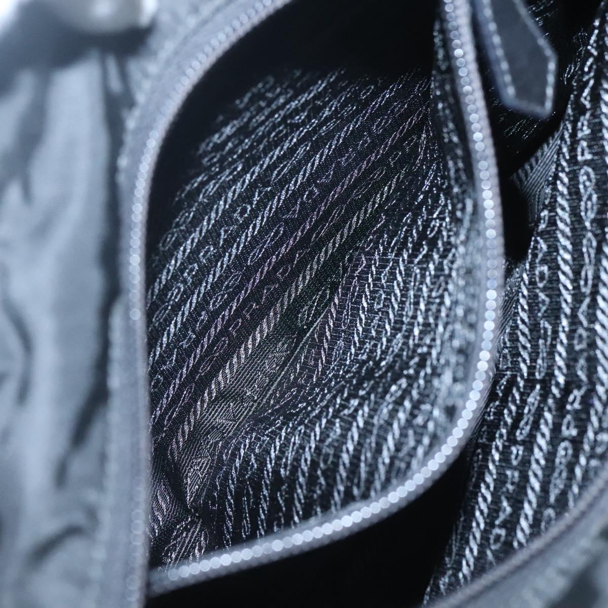 PRADA Chain Shoulder Bag Nylon Black Auth bs25437