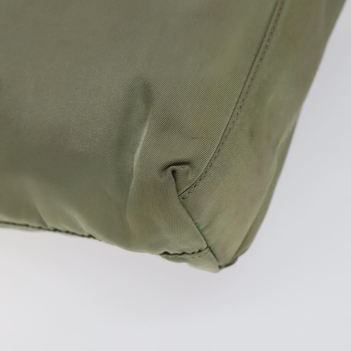 PRADA Hand Bag Nylon Khaki Auth bs25441
