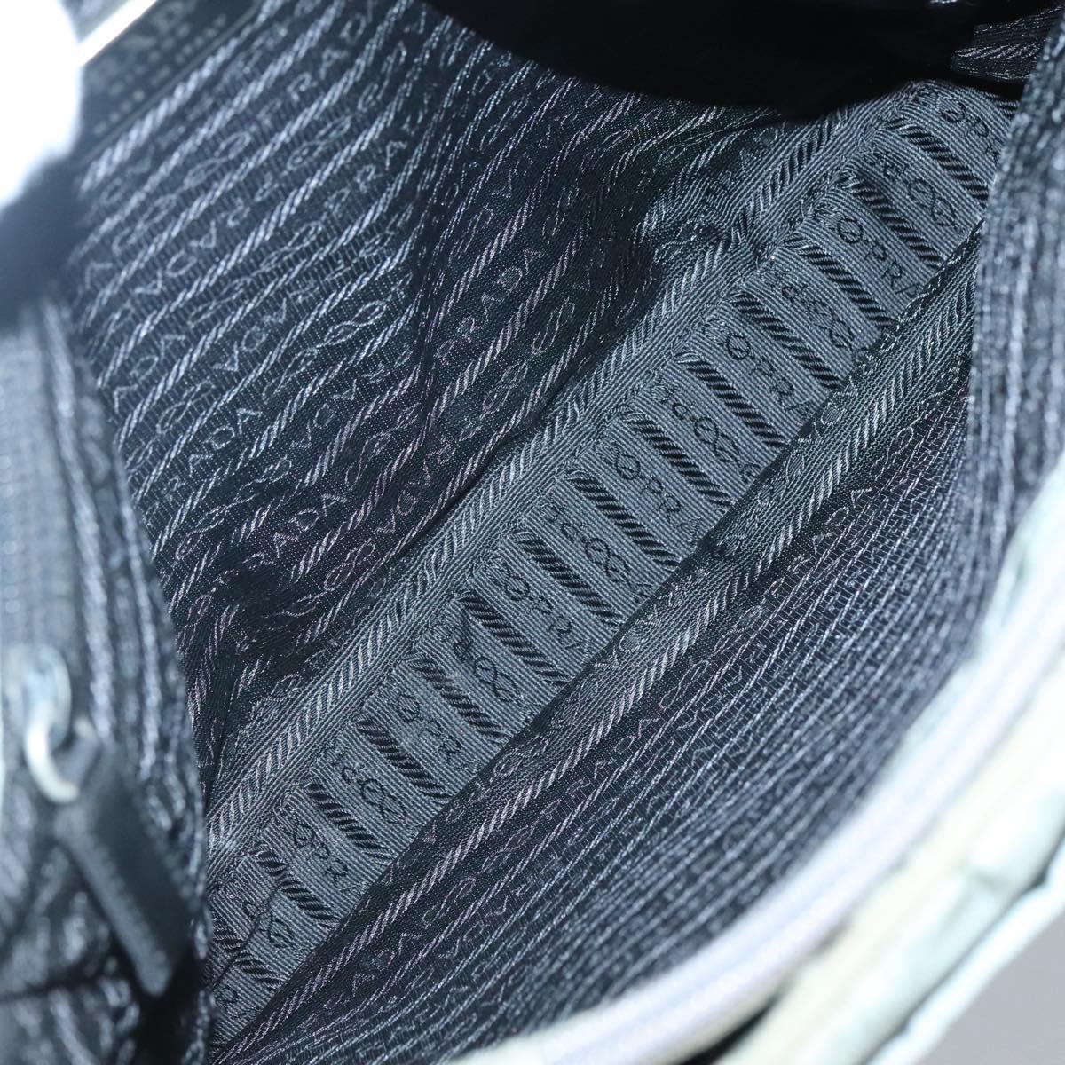 PRADA Shoulder Bag Nylon Gray Auth bs25445