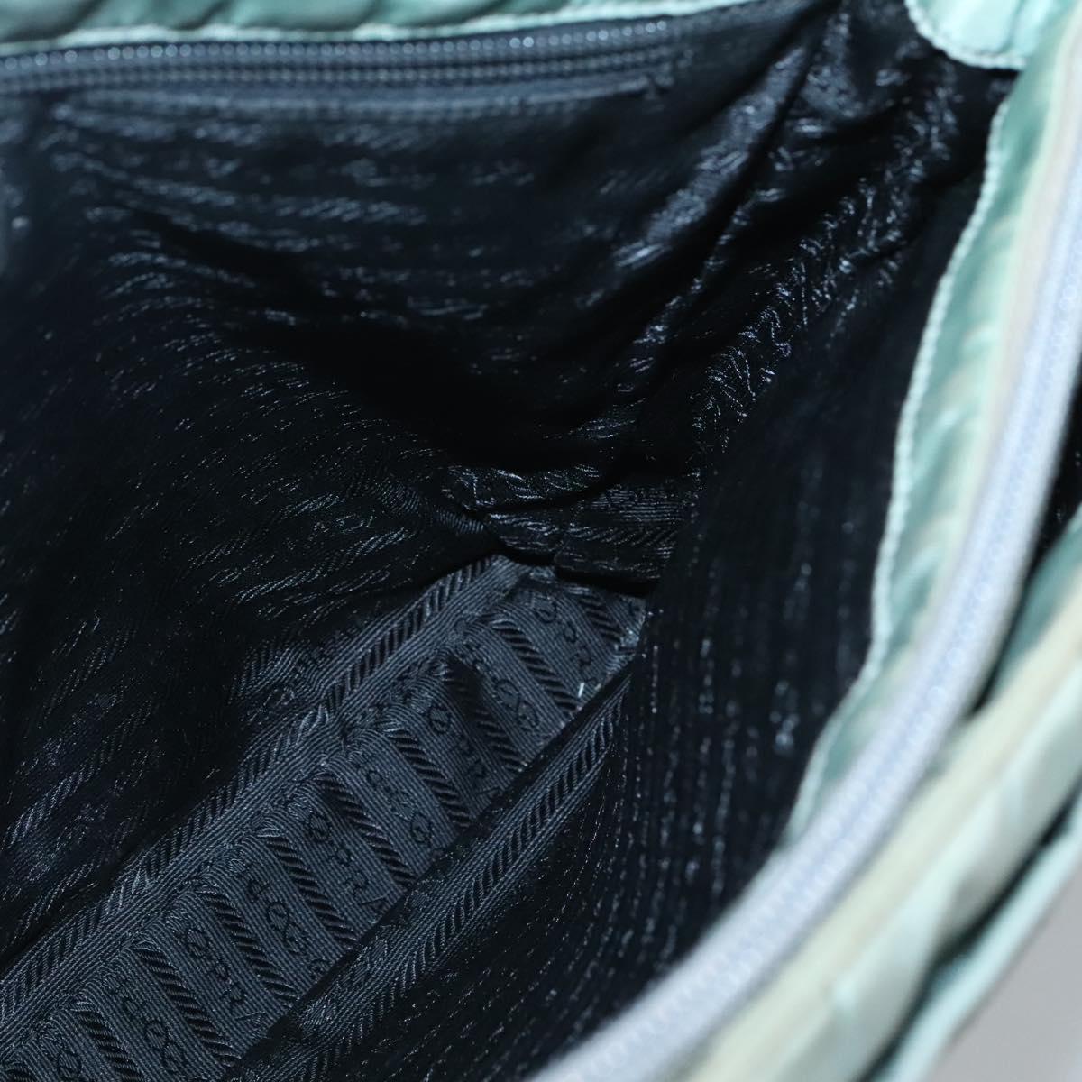 PRADA Shoulder Bag Nylon Gray Auth bs25445