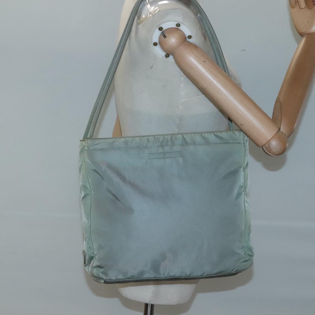 PRADA Shoulder Bag Nylon Gray Auth bs25445
