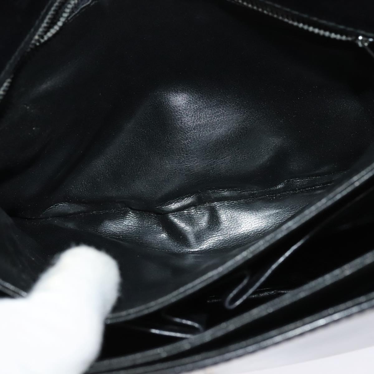 CELINE Shoulder Bag Leather Black Gold Auth bs25461