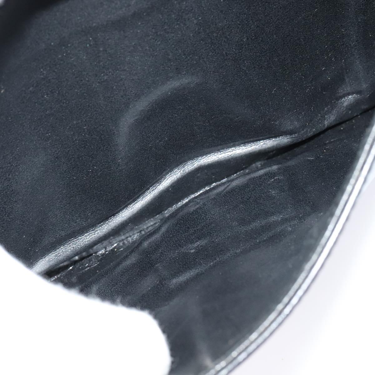 CELINE Shoulder Bag Leather Black Gold Auth bs25461