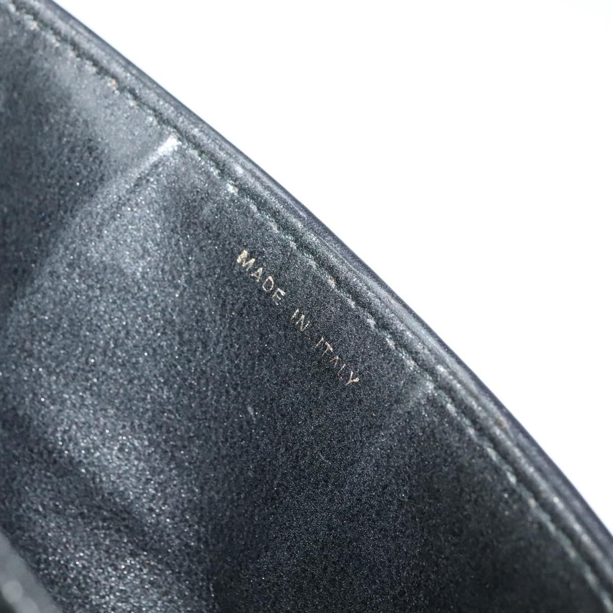 CELINE Shoulder Bag Leather Black Gold Auth bs25461