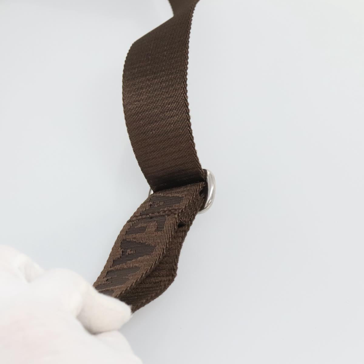 Salvatore Ferragamo Shoulder Bag PVC Leather Brown Auth bs25462