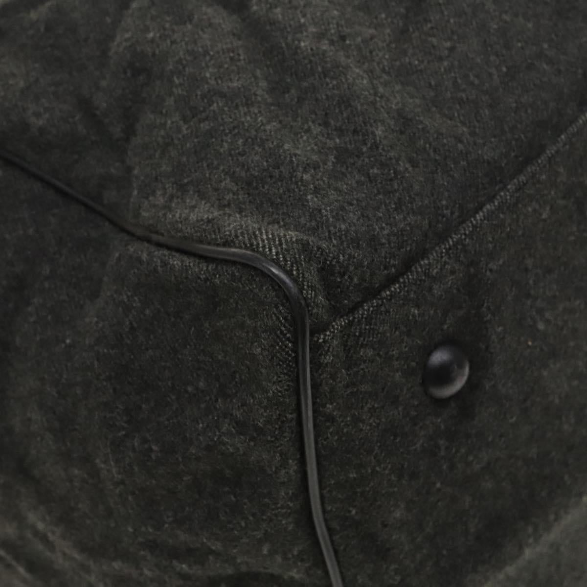 PRADA Boston Bag Wool 2way Gray Auth bs25464