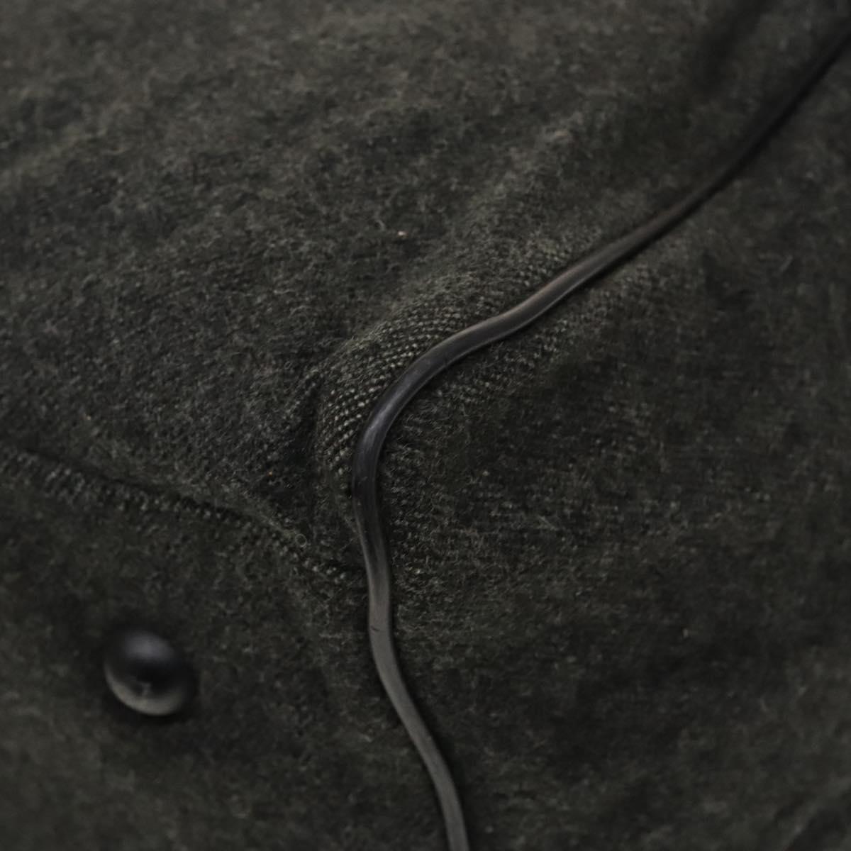 PRADA Boston Bag Wool 2way Gray Auth bs25464