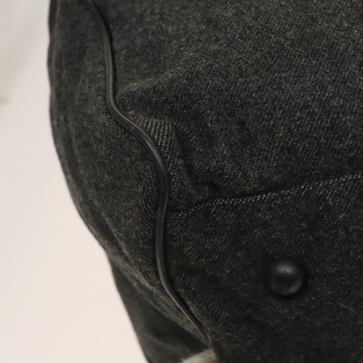 PRADA Boston Bag Wool 2way Gray Auth bs25464