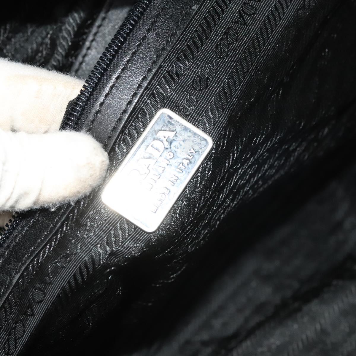 PRADA Boston Bag Wool 2way Gray Auth bs25464