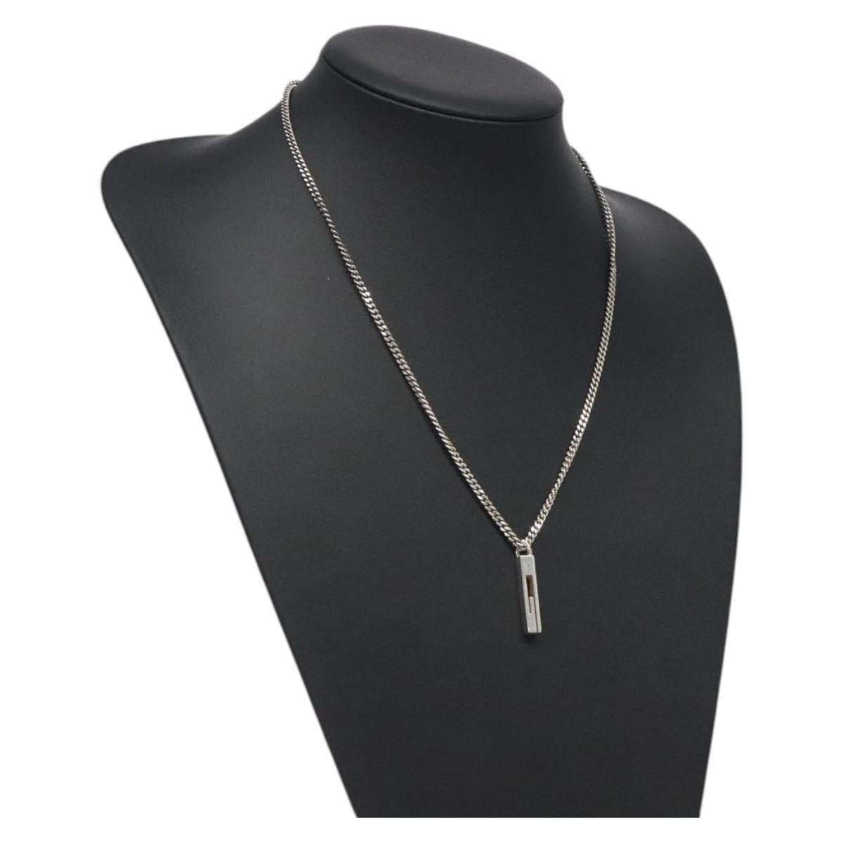 GUCCI Necklace Ag925 Silver Auth bs25482